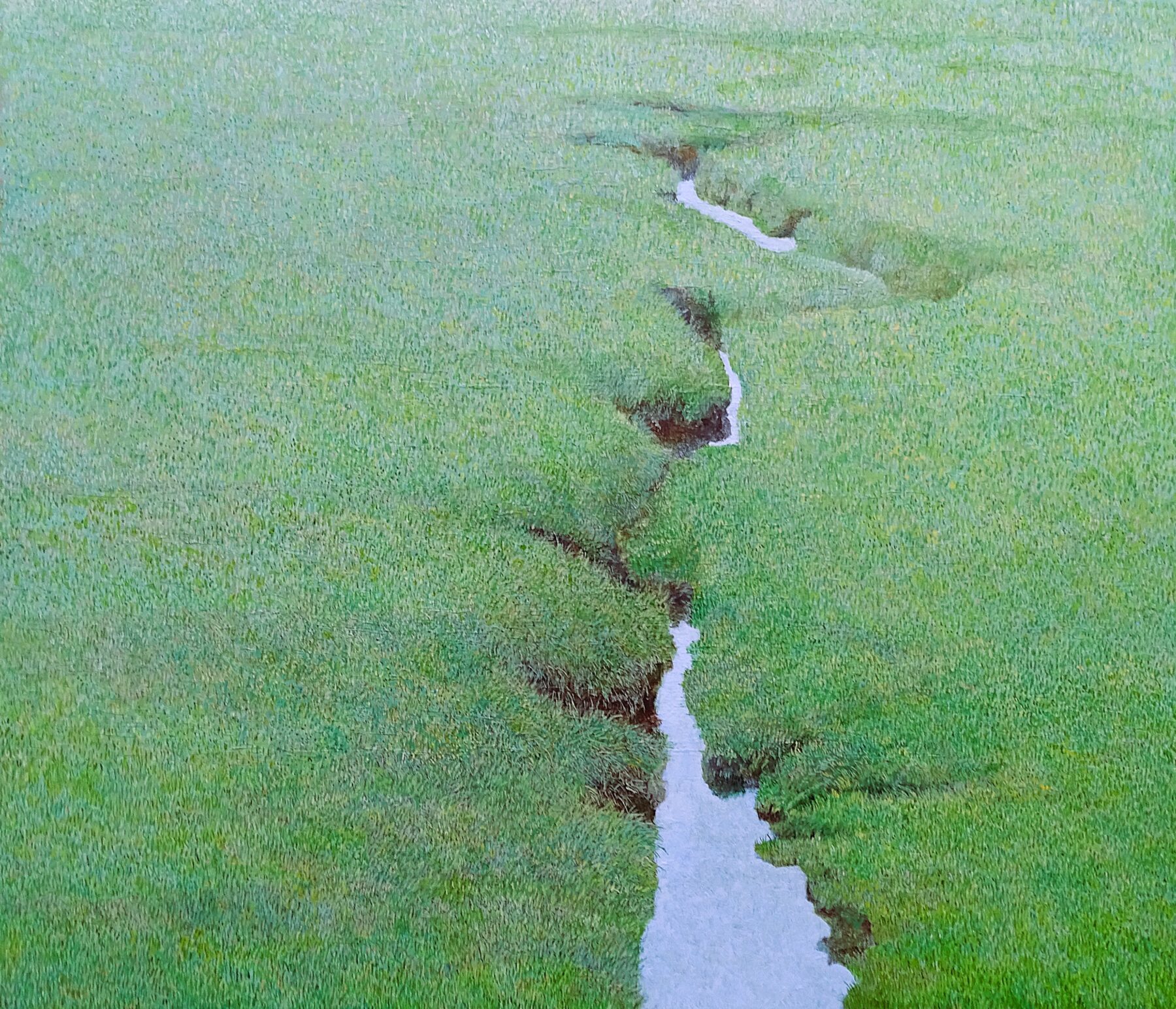 Slenk, acryl op linnen, 2026, 70 bij 60 cm