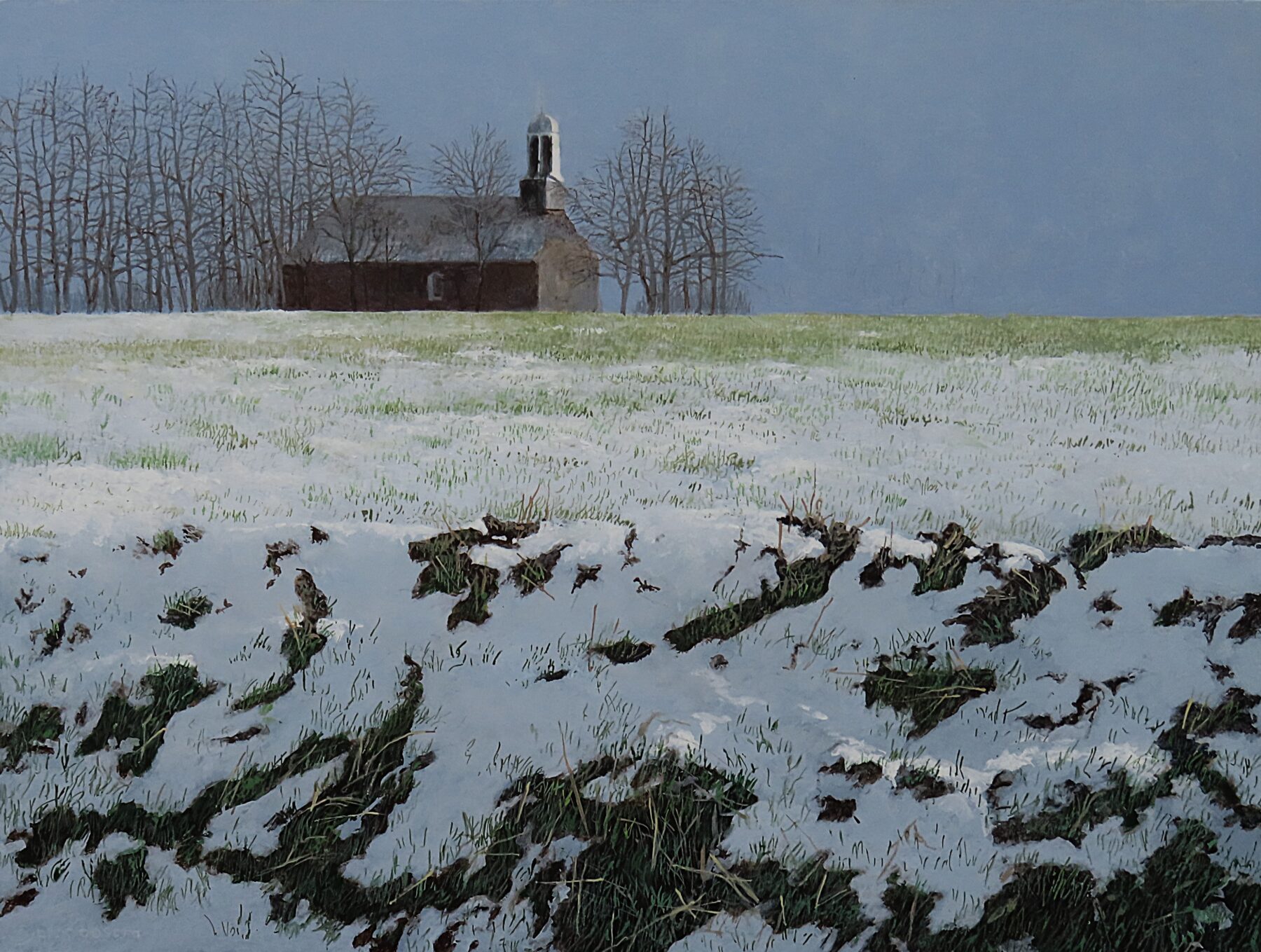Fransum, acryl op paneel, schilderij van Dick Oostra
